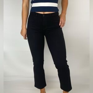 L’ANGENCE High Rise Black Cigarette‎ Straight Leg Stretch Ponte Knit Pants Slim